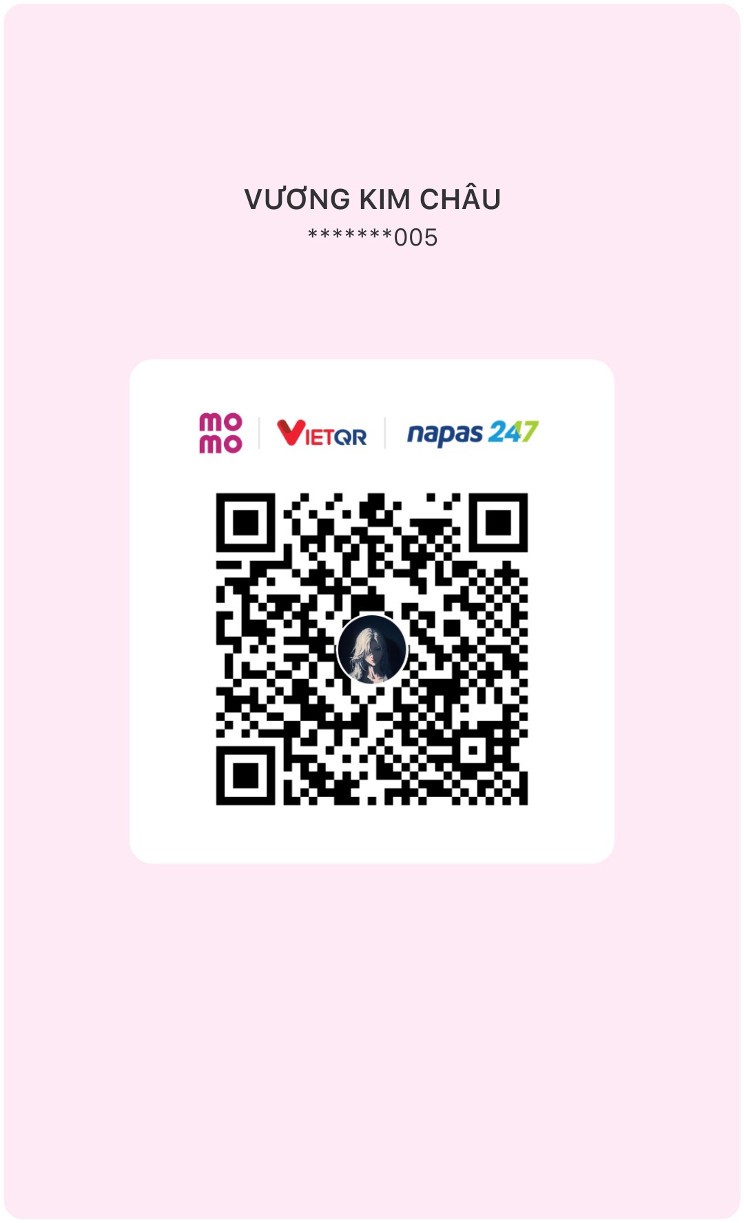 Mã QR Momo - Vương Kim Châu